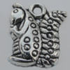Pendant Zinc Alloy Jewelry Findings Lead-free, 14x15mm Hole:2mm, Sold by Bag