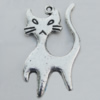 Pendant Zinc Alloy Jewelry Findings Lead-free, Cat 13x23mm Hole:1mm, Sold by Bag