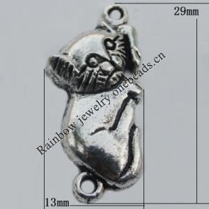 Pendant Zinc Alloy Jewelry Findings Lead-free, Cat 13x29mm Hole:2mm, Sold by Bag