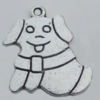Pendant Zinc Alloy Jewelry Findings Lead-free, Dog 21x24mm Hole:2mm, Sold by Bag