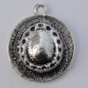 Pendant Zinc Alloy Jewelry Findings Lead-free, 21x18mm Hole:2mm, Sold by Bag