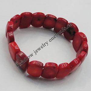 Coral Bracelet, Length:7.1-Inch 15x10mm, Sold by Group