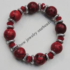 Coral Bracelet, Length:7.1-Inch 8x5mm-14mm, Sold by Group