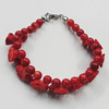 Coral Bracelet, Length:7.1-Inch 6-10mm, Sold by Group