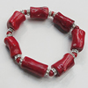 Coral Bracelet, Length:7.1-Inch 5-20x14mm, Sold by Group