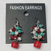 Coral Earring, Length:37mm Bead Size:8x5mm, Sold by Group