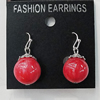 Coral Earring, Length:27mm Bead Size:14mm, Sold by Group