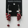 Coral Earring, Length:64mm Bead Size:5-8x5mm, Sold by Group