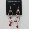 Coral Earring, Length:70mm Bead Size:9mm, Sold by Group