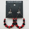 Coral Earring, Length:65mm Bead Size:6mm, Sold by Group