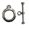 Clasp Zinc Alloy Jewelry Findings Lead-free, Loop:12x15mm, Bar:19x3mm Hole:1mm, Sold by Bag