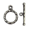 Clasp Zinc Alloy Jewelry Findings Lead-free, Loop:11x15mm, Bar:19x2mm Hole:1mm, Sold by Bag
