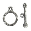 Clasp Zinc Alloy Jewelry Findings Lead-free, Loop:10x13mm, Bar:17x3mm Hole:1mm, Sold by Bag