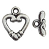 Clasp Zinc Alloy Jewelry Findings Lead-free, Loop:11x14mm, Bar:11x4mm Hole:1mm, Sold by Bag