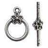 Clasp Zinc Alloy Jewelry Findings Lead-free, Loop:15x20mm, Bar:16x7mm Big Hole:2mm Small Hole:1mm, Sold by Bag