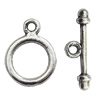 Clasp Zinc Alloy Jewelry Findings Lead-free, Loop:10x12mm, Bar:15x3mm Hole:1mm, Sold by Bag