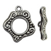 Clasp Zinc Alloy Jewelry Findings Lead-free, Loop:18x20mm, Bar:20x7mm Hole:1.5mm, Sold by Bag