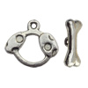 Clasp Zinc Alloy Jewelry Findings Lead-free, Loop:19x18mm, Bar:18x8mm Hole:1.5mm, Sold by Bag