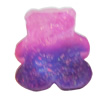 Resin Cabochons, No Hole Headwear & Costume Accessory, Faceted Bear，The other side is Flat 14x14mm, Sold by Bag