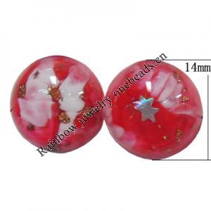 Resin Cabochons, No Hole Headwear & Costume Accessory, Round，The other side is Flat 15x15mm, Sold by Bag