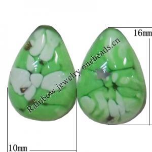 Resin Cabochons, No Hole Headwear & Costume Accessory, Teardrop，The other side is Flat 16x10mm, Sold by Bag