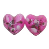 Resin Cabochons, No Hole Headwear & Costume Accessory, Heart，The other side is Flat 14x12mm, Sold by Bag