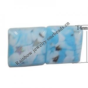 Resin Cabochons, No Hole Headwear & Costume Accessory, Square, The other side is Flat 12mm, Sold by Bag