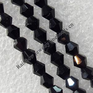 Glass Crystal Beads, Faceted Bicone 4mm Length:13 Inch, Sold by Strand