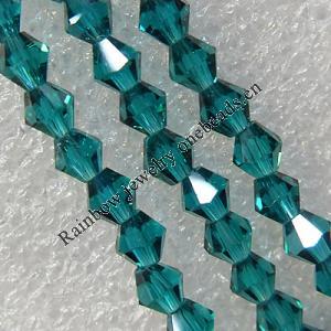 Glass Crystal Beads, Faceted Bicone 4mm Length:13 Inch, Sold by Strand