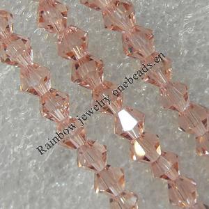 Glass Crystal Beads, Faceted Bicone 4mm Length:13 Inch, Sold by Strand