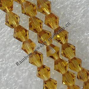 Glass Crystal Beads, Faceted Bicone 4mm Length:13 Inch, Sold by Strand