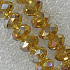 Glass Crystal Beads, Faceted Rondelle 8mm Length:20 Inch, Sold by Strand