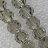 Glass Crystal Beads, Faceted Round 6mm Length:21.5 Inch, Sold by Strand