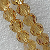 Glass Crystal Beads, Faceted Round 6mm Length:21.5 Inch, Sold by Strand