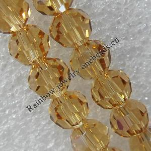 Glass Crystal Beads, Faceted Round 6mm Length:21.5 Inch, Sold by Strand