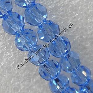 Glass Crystal Beads, Faceted Round 6mm Length:21.5 Inch, Sold by Strand