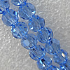 Glass Crystal Beads, Faceted Round 6mm Length:21.5 Inch, Sold by Strand