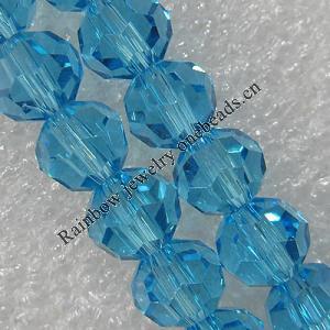 Glass Crystal Beads, Faceted Round 6mm Length:21.5 Inch, Sold by Strand