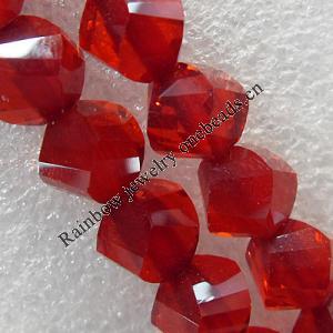 Glass Crystal Beads, Faceted Twist 8mm Length:20.9 Inch, Sold by Strand