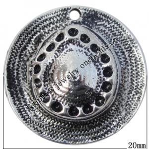 Pendant Zinc Alloy Jewelry Findings Lead-free, 20mm Hole:2mm, Sold by Bag