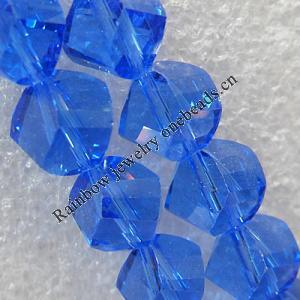 Glass Crystal Beads, Faceted Twist 8mm Length:20.9 Inch, Sold by Strand