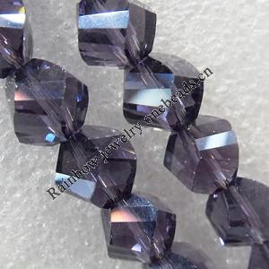 Glass Crystal Beads, Faceted Twist 8mm Length:20.9 Inch, Sold by Strand