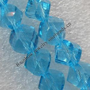 Glass Crystal Beads, Faceted Twist 8mm Length:20.9 Inch, Sold by Strand