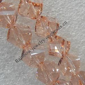 Glass Crystal Beads, Faceted Twist 10mm Length:26 Inch, Sold by Strand