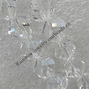 Glass Crystal Beads, Faceted Twist 10mm Length:26 Inch, Sold by Strand