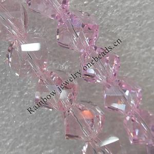 Glass Crystal Beads, Faceted Twist 8mm Length:20.9 Inch, Sold by Strand