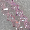 Glass Crystal Beads, Faceted Twist 10mm Length:26 Inch, Sold by Strand