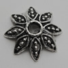 Bead Caps  Zinc Alloy Jewelry Findings Lead-free, 13mm Hole:2mm, Sold by Bag