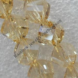 Glass Crystal Beads, Faceted Twist 8mm Length:20.9 Inch, Sold by Strand