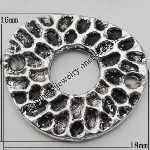 Connector  Zinc Alloy Jewelry Findings Lead-free, 18x16x6mm Hole:1mm, Sold by Bag